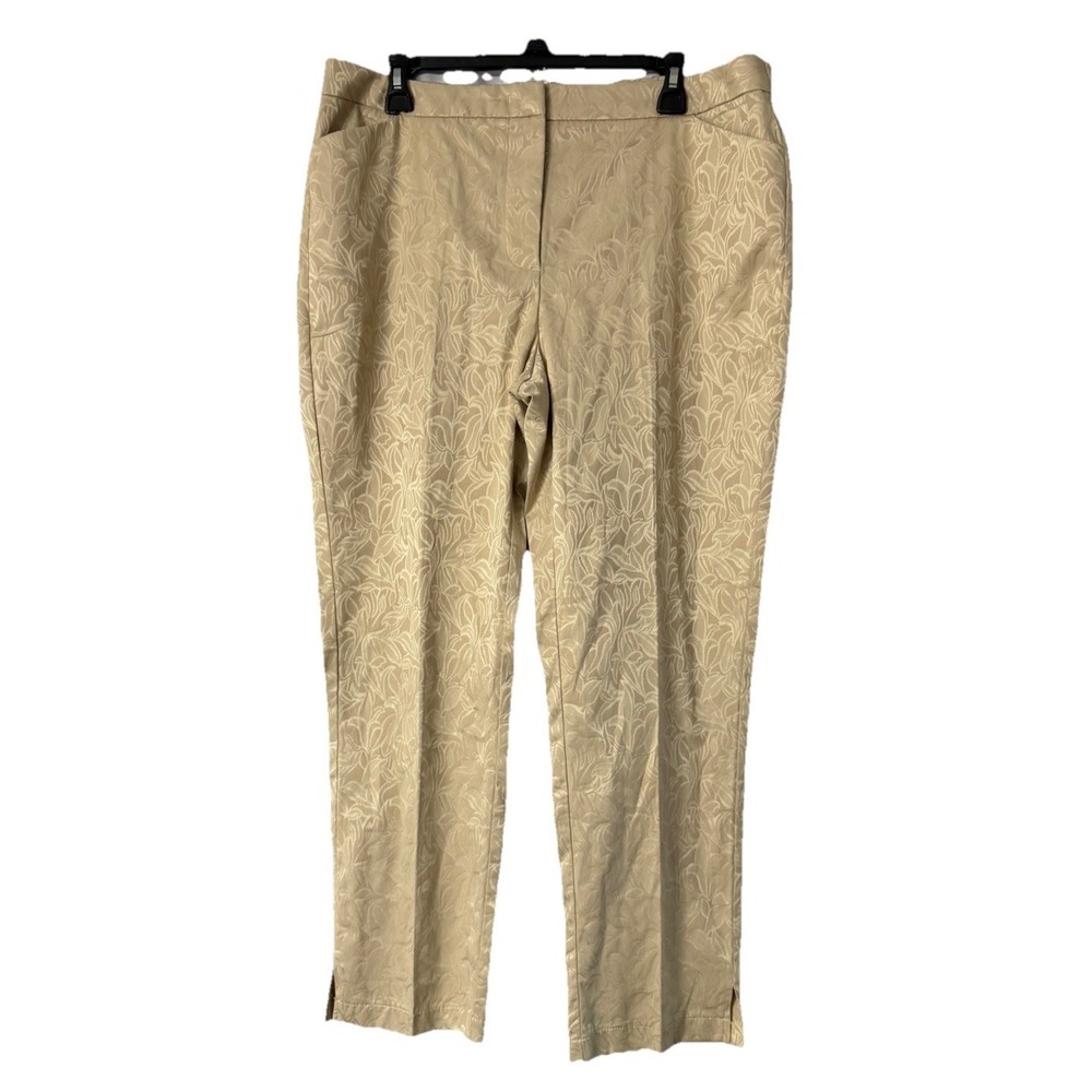 NWT Fairlady Hamburg Womens Beige Stretch Casual Pants Slacks Trousers Size 14